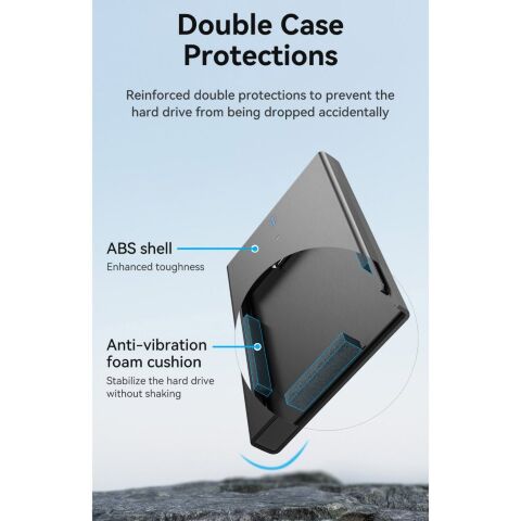 Карман внешний Vention 2.5" HDD/SSD USB 3.0 Micro-B Black (KPAB0) - Аксессуары к HDD - Аксессуары к HDD