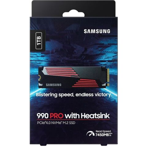 Накопитель SSD M.2 2280 1TB 990 PRO with Heatsink Samsung (MZ-V9P1T0CW) - Нулевой остаток (Feed) - Нулевой остаток (Feed)