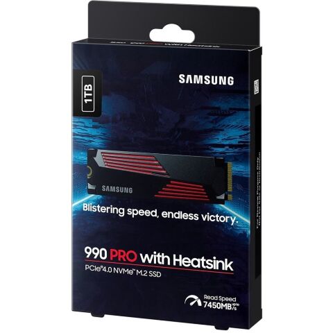 Накопитель SSD M.2 2280 1TB 990 PRO with Heatsink Samsung (MZ-V9P1T0CW) - Нулевой остаток (Feed) - Нулевой остаток (Feed)