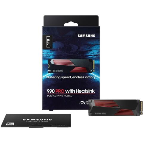 Накопитель SSD M.2 2280 1TB 990 PRO with Heatsink Samsung (MZ-V9P1T0CW) - Нулевой остаток (Feed) - Нулевой остаток (Feed)
