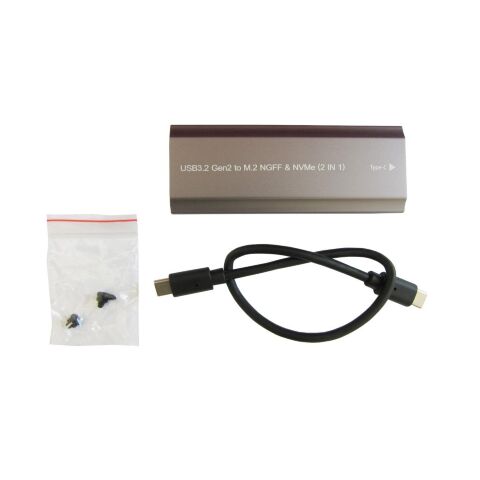 Карман внешний Dynamode M.2 SSD NVMe/SATA combo USB3.2 GEN2 USB-C (DM-CAD-SSD05) - Аксессуары к HDD - Аксессуары к HDD