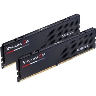 Модуль памяти для компьютера DDR5 32GB (2x16GB) 6400 MHz Ripjaws S5 Matte Black G.Skill (F5-6400J3648F16GX2-RS5K)
