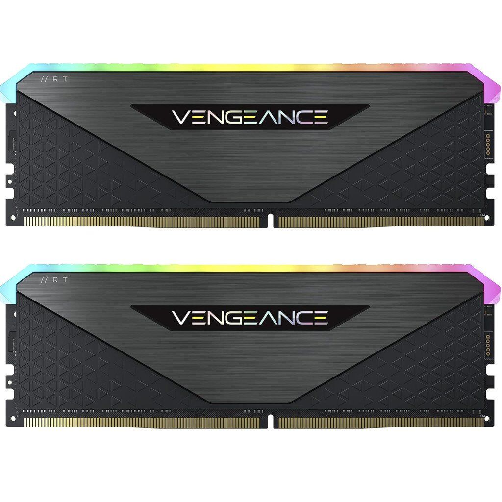 Модуль памяти для компьютера DDR4 32GB (2x16GB) 3600 MHz Vengeance RGB RT Black Corsair (CMN32GX4M2Z3600C18)