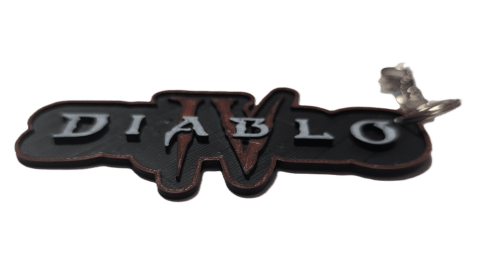 Брелок Diablo 4 Logo Keychain Діабло ABS пластик 6 см. -   -  