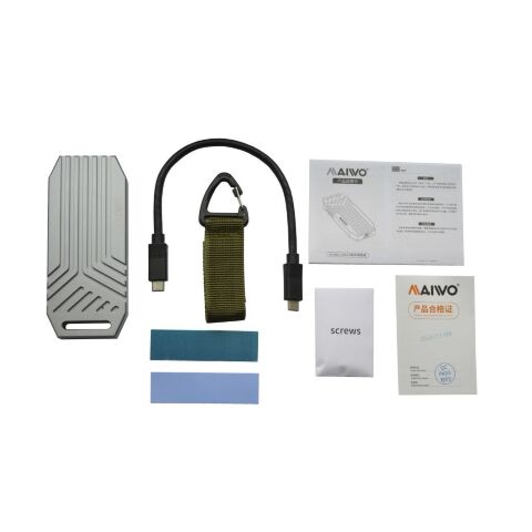 Карман внешний Maiwo M.2 SSD NVMe 2280 ч-з USB4.0 Type-C 40Gbps (K1695) - Аксессуары к HDD - Аксессуары к HDD