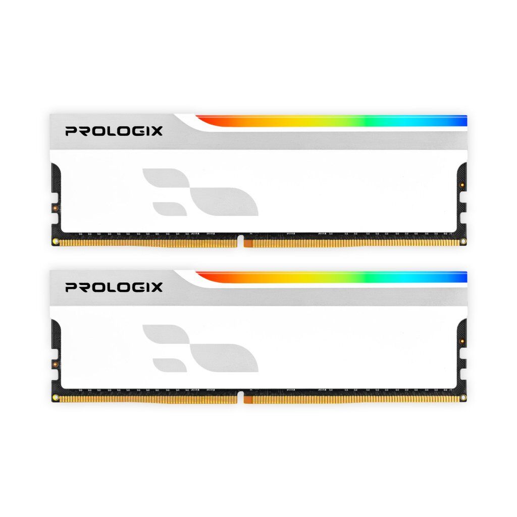 Модуль памяти для компьютера DDR4 32GB (2x16GB) 3200 MHz Onyx White RGB Prologix (PRO32GB3200YWR4K)