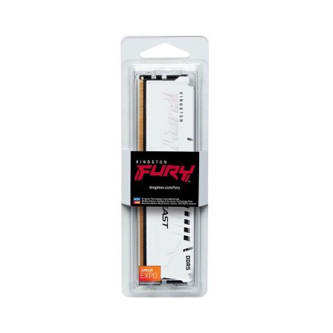 Модуль памяти для компьютера DDR5 32GB 6000 MHz Beast EXPO White Kingston Fury (ex.HyperX) (KF560C36BWE-32) - Нулевой остаток (Feed) - Нулевой остаток (Feed)