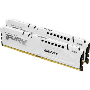Модуль памяти для компьютера DDR5 64GB (2x32GB) 5200 MHz FURY Beast White Kingston Fury (ex.HyperX) (KF552C40BWK2-64)
