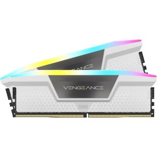 Модуль памяти для компьютера DDR5 32GB (2x16GB) 6400 MHz Vengeance RGB White Corsair (CMH32GX5M2B6400Z32W)