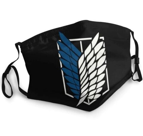 Маска захисна для обличчя Attack on Titan Атака титанів Розвідкорпус + 2 вугільні фільтри -   -  