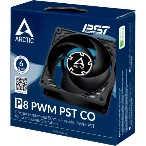 Кулер для корпуса Arctic P8 PWM PST CO (Black) (ACFAN00151A) - Вентиляторы к корпусам  - Вентиляторы к корпусам 