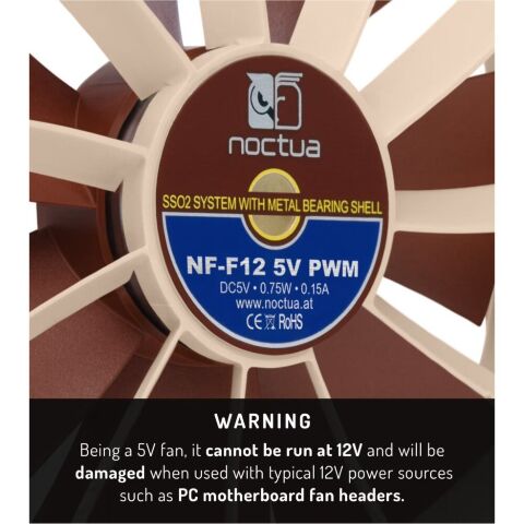 Кулер для корпуса Noctua NF-F12 5V PWM - Вентиляторы к корпусам - Вентиляторы к корпусам