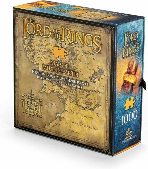 Пазл Noble Collection Lord of The Rings Map of Middle Earth Puzzle Властелин колец Карта Средиземья 1000 шт. -   -