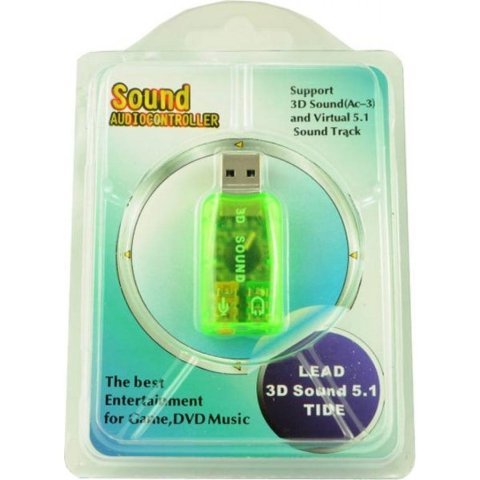 Звуковая плата Atcom USB-sound card (5.1) 3D sound (Windows 7 ready) (7807) - Нулевой остаток (Feed) - Нулевой остаток (Feed)