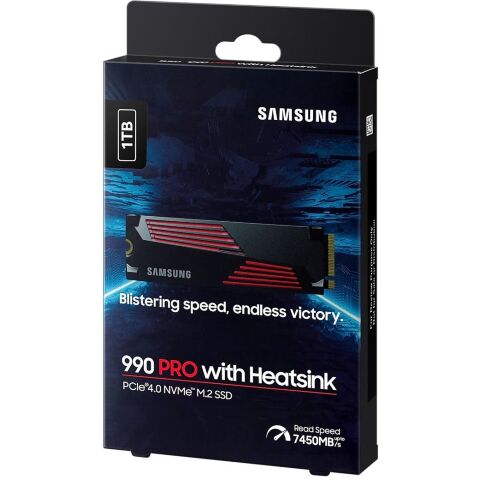 Накопитель SSD M.2 2280 1TB 990 PRO with Heatsink Samsung (MZ-V9P1T0CW) - Внутренние SSD  - Внутренние SSD 