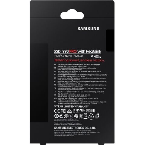 Накопитель SSD M.2 2280 1TB 990 PRO with Heatsink Samsung (MZ-V9P1T0CW) - Внутренние SSD  - Внутренние SSD 
