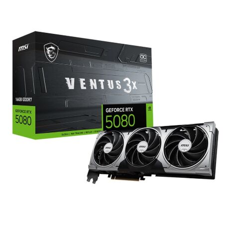 Видеокарта MSI GeForce RTX5080 16GB VENTUS 3X OC (RTX 5080 16G VENTUS 3X OC) - Видеокарты  - Видеокарты 