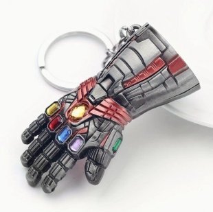 Брелок Marvel Keychain Перчатка бесконечности железного человека Танос 8 см.