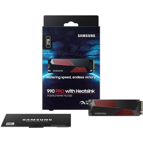 Накопитель SSD M.2 2280 2TB 990 PRO with Heatsink Samsung (MZ-V9P2T0CW) - Внутренние SSD  - Внутренние SSD 