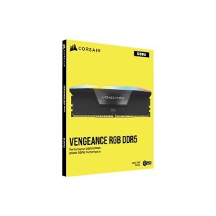 Модуль памяти для компьютера DDR5 64GB (2x32GB) 6000 MHz Vengeance RGB Black Corsair (CMH64GX5M2B6000C40)