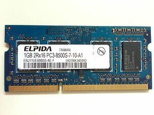 RAM 1GB 2RX16 PC3-8500S-7-10-A1