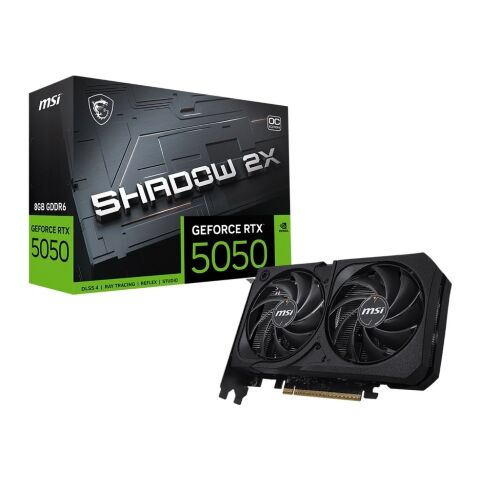 Видеокарта MSI GeForce RTX5050 8Gb SHADOW 2X OC (RTX 5050 8G SHADOW 2X OC) - Нулевой остаток (Feed) - Нулевой остаток (Feed)