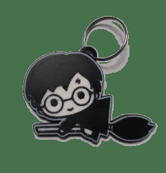 Брелок Harry Potter Гаррі на мітлі Keychain ABS пластик 6 см.