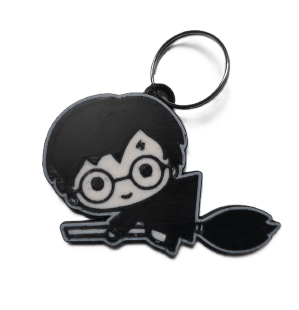 Брелок Harry Potter Гаррі на мітлі Keychain ABS пластик 6 см.