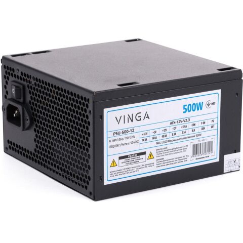 Блок питания Vinga 500W ОЕМ (PSU-500-12) - Блоки питания  - Блоки питания 