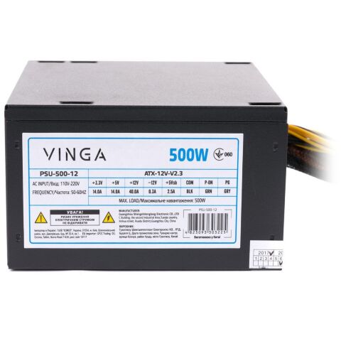 Блок питания Vinga 500W ОЕМ (PSU-500-12) - Блоки питания  - Блоки питания 