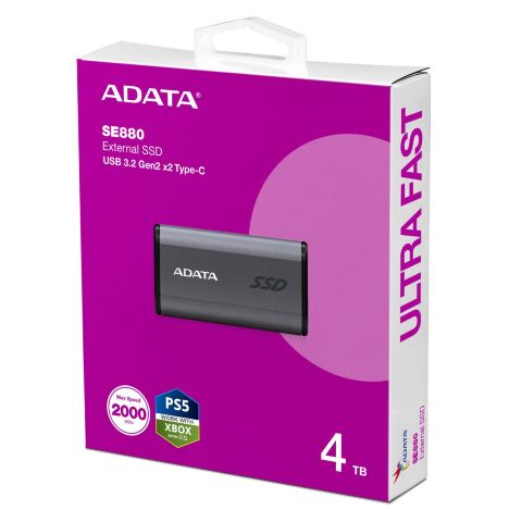 Накопитель SSD USB 3.2 4TB SE880 ADATA (AELI-SE880-4TCGY) - Внутренние SSD  - Внутренние SSD 