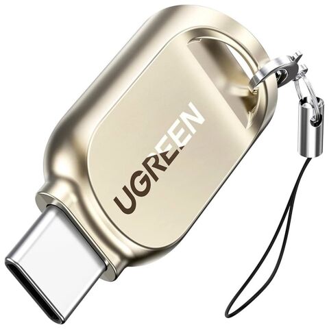 Считыватель флеш-карт UGREEN USB-C to TF 3.0 CM331 Light Golden (80124) - Нулевой остаток (Feed) - Нулевой остаток (Feed)