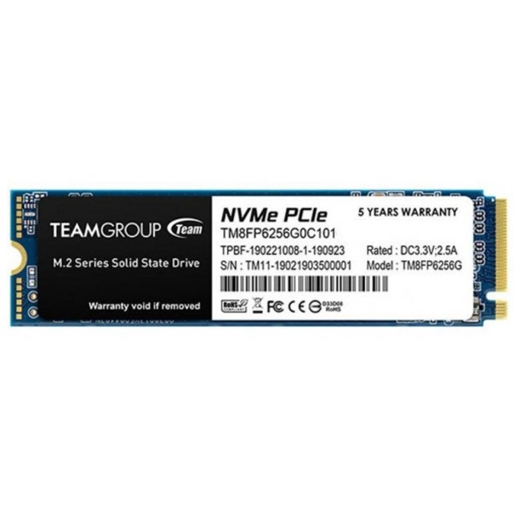 Накопитель SSD M.2 2280 256GB Team (TM8FP6256G0C101)