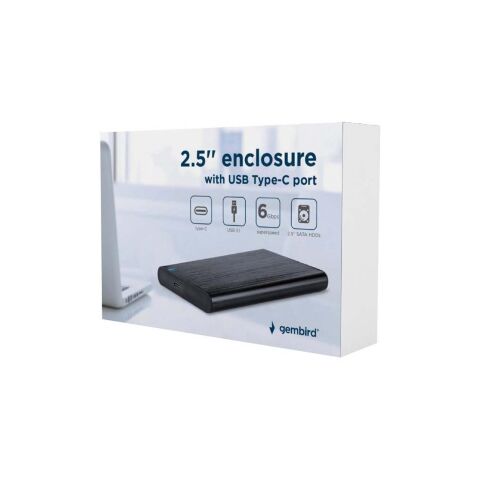 Карман внешний Gembird 2.5" USB3.1 alum black (EE2-U3S-6) - Нулевой остаток (Feed)  - Нулевой остаток (Feed) 