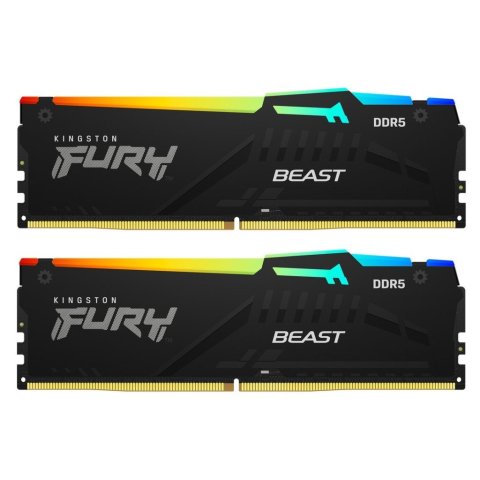 Модуль памяти для компьютера DDR5 32GB (2x16GB) 6800 MHz Beast RGB EXPO Kingston Fury (ex.HyperX) (KF568C34BBEAK2-32) - Нулевой остаток (Feed)  - Нулевой остаток (Feed) 