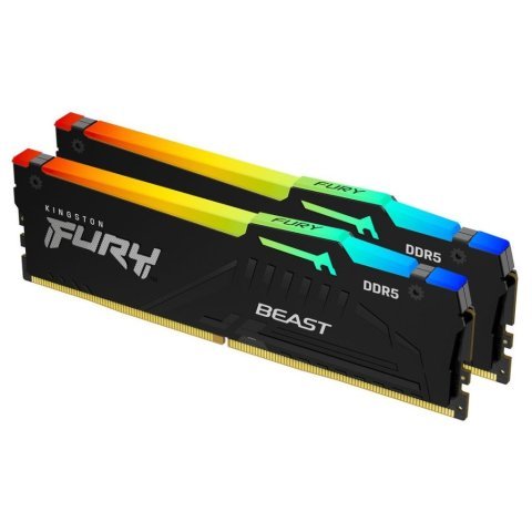 Модуль памяти для компьютера DDR5 32GB (2x16GB) 6800 MHz Beast RGB EXPO Kingston Fury (ex.HyperX) (KF568C34BBEAK2-32) - Нулевой остаток (Feed)  - Нулевой остаток (Feed) 