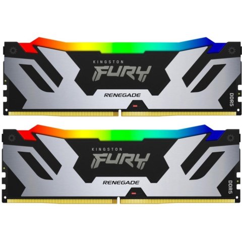 Модуль памяти для компьютера DDR5 96GB (2x48GB) 6400 MHz Renegade RGB XMP Kingston Fury (ex.HyperX) (KF564C32RSAK2-96) - Нулевой остаток (Feed) - Нулевой остаток (Feed)