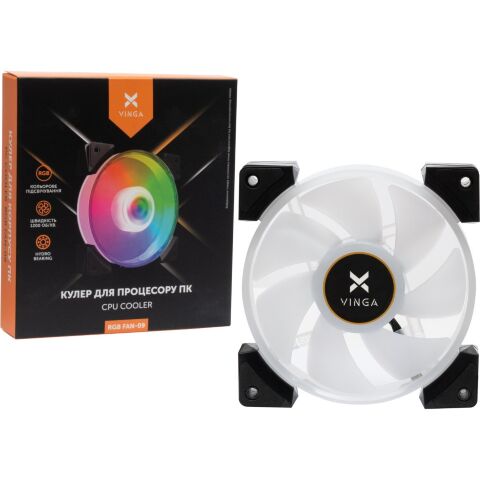 Кулер для корпуса Vinga RGB fan-09 - Нулевой остаток (Feed)  - Нулевой остаток (Feed) 