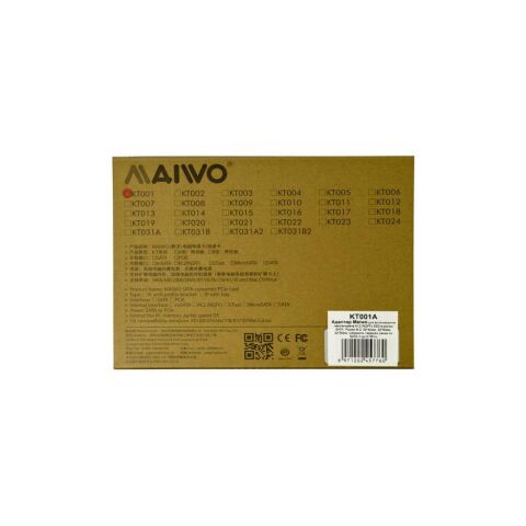 Контроллер SATA to M.2 (NGFF) B-key SSD 22*42, 22*60, 22*80 mm Maiwo (45776/KT001A) - Контроллеры ExpressCard - Контроллеры ExpressCard