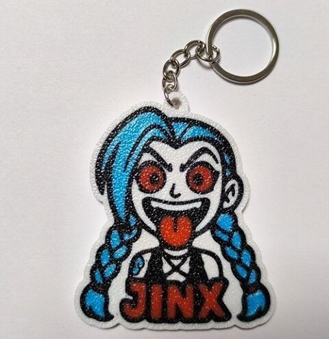Брелок League of Legends Arcane Jinx Ліга Легенд Джинкс ABS пластик 7 см. -   -  