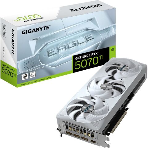Видеокарта GIGABYTE GeForce RTX5070 Ti 16GB EAGLE OC ICE SFF (GV-N507TEAGLEOC ICE-16GD) - Видеокарты - Видеокарты