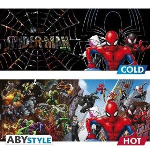 Чашка хамелеон Abystyle MARVEL Spider-Man Multiverse Ceramic Mug кружка Человек-паук 460 мл