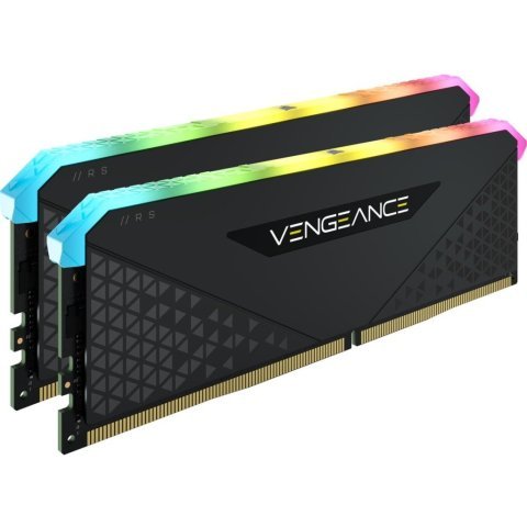 Модуль памяти для компьютера DDR4 16GB (2x8GB) 3200 MHz Vengeance RGB RS Black Corsair (CMG16GX4M2E3200C16) - Нулевой остаток (Feed) - Нулевой остаток (Feed)