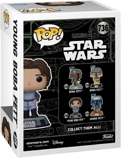 Фігурка Funko Star Wars: Young Boba Fett Боба Фетт Фанко Зіркові війни 736 - -