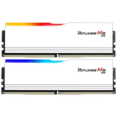 Модуль памяти для компьютера DDR5 64GB (2x32GB) 6000 MHz Ripjaws M5 RGB Matte White G.Skill (F5-6000J3040G32GX2-RM5RW) - Нулевой остаток (Feed) - Нулевой остаток (Feed)