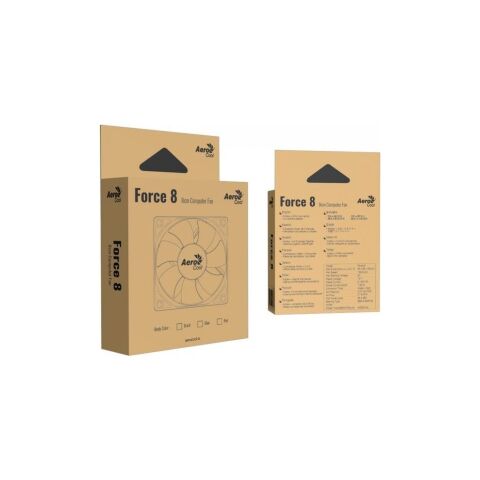 Кулер для корпуса AeroCool Force 8 Black (ACF1-FC00110.11) - Нулевой остаток (Feed) - Нулевой остаток (Feed)