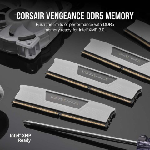 Модуль памяти для компьютера DDR5 32GB (2x16GB) 5200 MHzVengeance White Corsair (CMK32GX5M2B5200C40W) - Нулевой остаток (Feed) - Нулевой остаток (Feed)