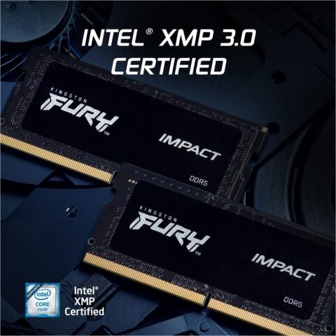 Модуль памяти для ноутбука SoDIMM DDR5 64GB (2x32GB) 5600 MHz FURY Impact Kingston Fury (ex.HyperX) (KF556S40IBK2-64) - Нулевой остаток (Feed)  - Нулевой остаток (Feed) 