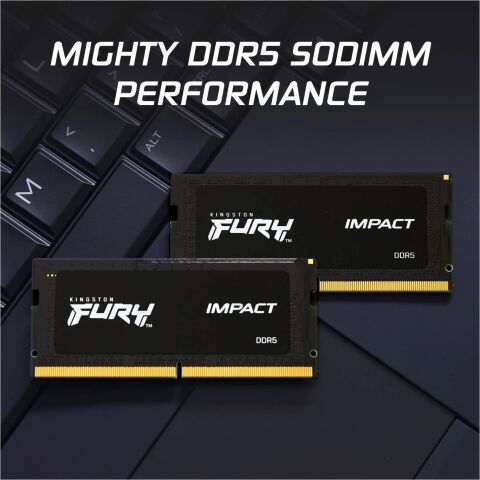 Модуль памяти для ноутбука SoDIMM DDR5 64GB (2x32GB) 5600 MHz FURY Impact Kingston Fury (ex.HyperX) (KF556S40IBK2-64) - Нулевой остаток (Feed)  - Нулевой остаток (Feed) 