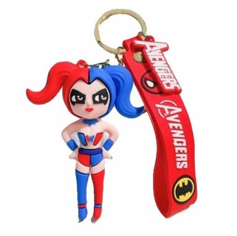 Брелок подвеска на рюкзак DC Super Hero Harley Quinn 3D Keychain Харли Квинн -   -  